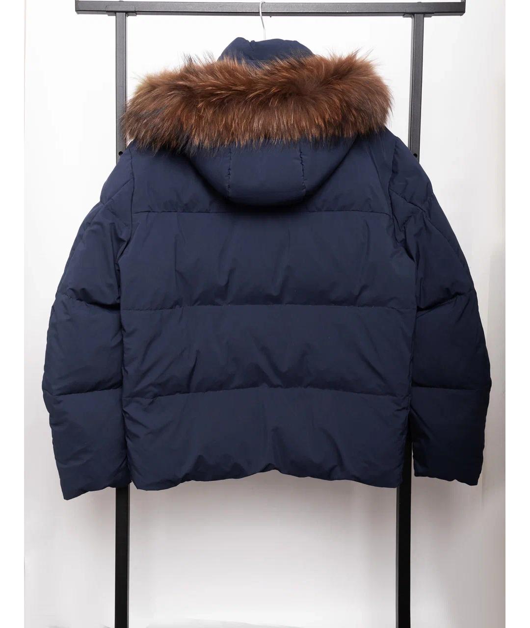 CANALI Синий полиэстеровый пуховик, фото 4