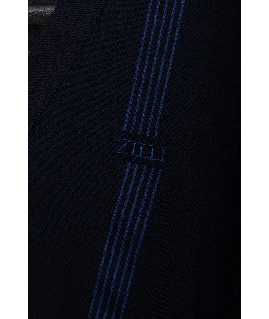 ZILLI Темно-синий кардиган, фото 6