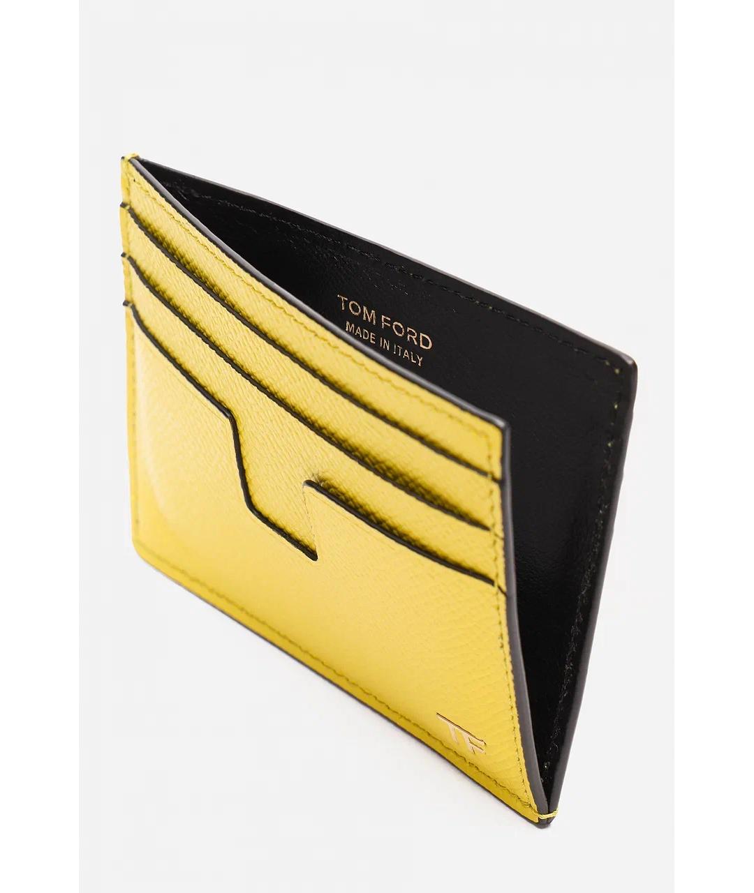 TOM FORD Желтый кожаный кардхолдер, фото 2