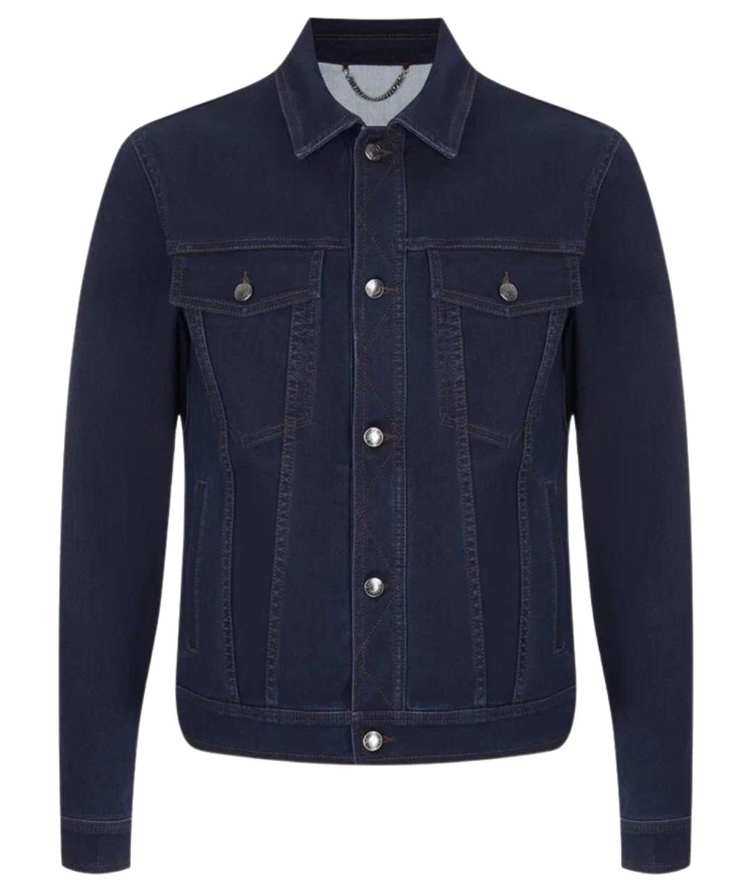 CANALI Темно-синяя хлопковая куртка, фото 1