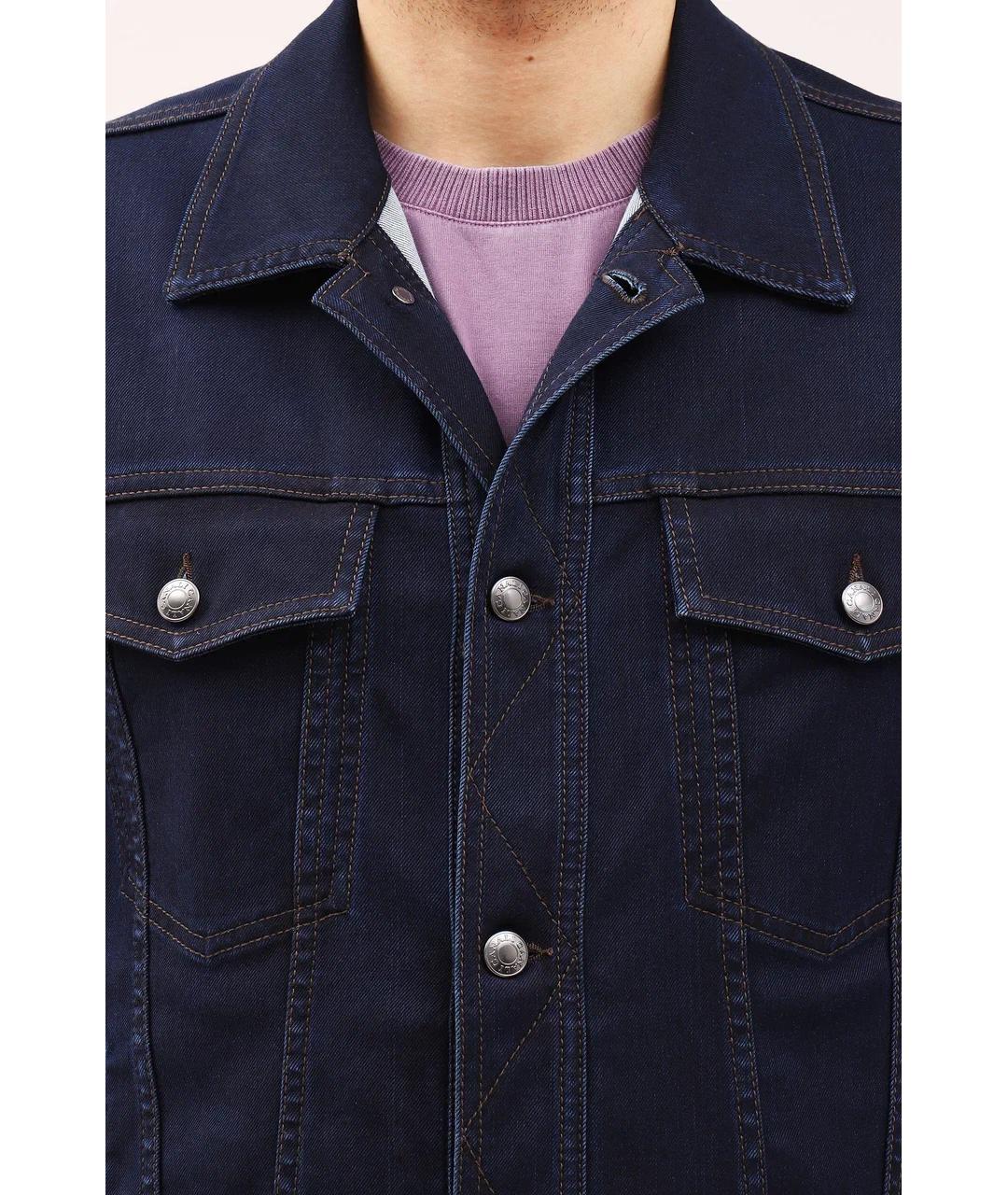 CANALI Темно-синяя хлопковая куртка, фото 3