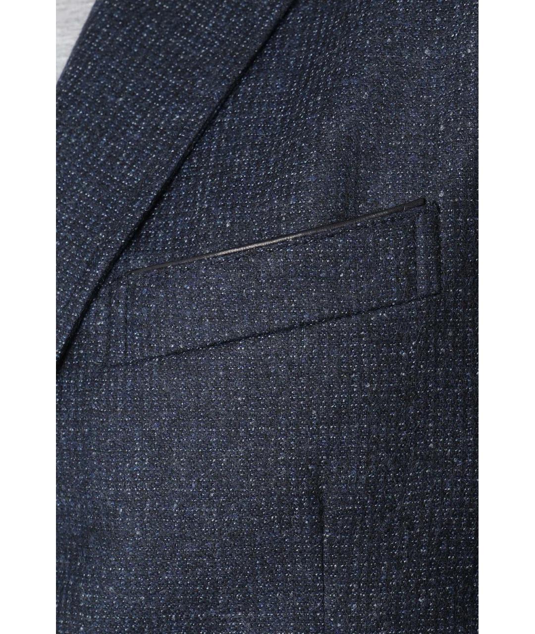 ZILLI Темно-синий шерстяной пиджак, фото 3