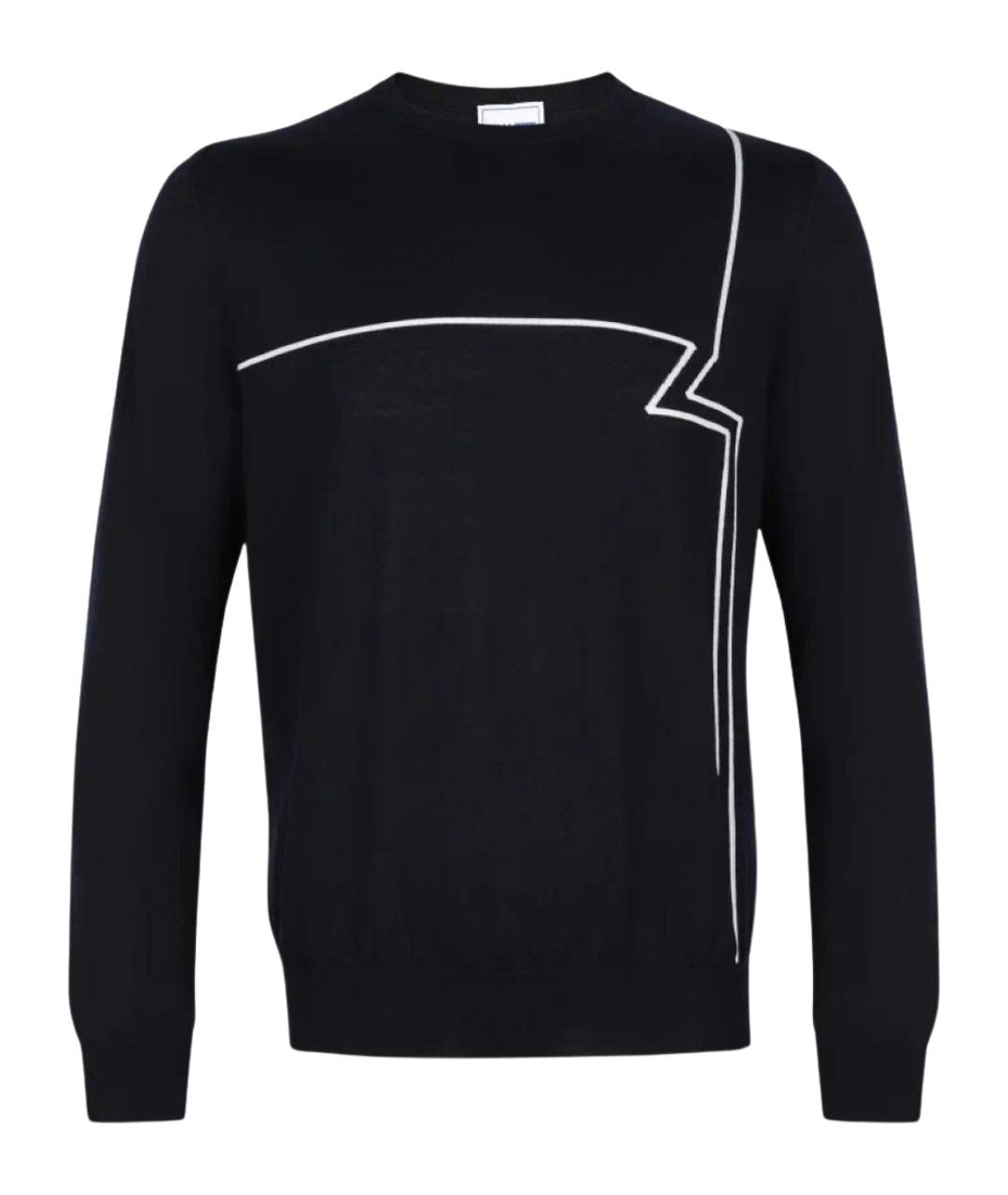 ZILLI Темно-синий хлопковый джемпер / свитер, фото 1