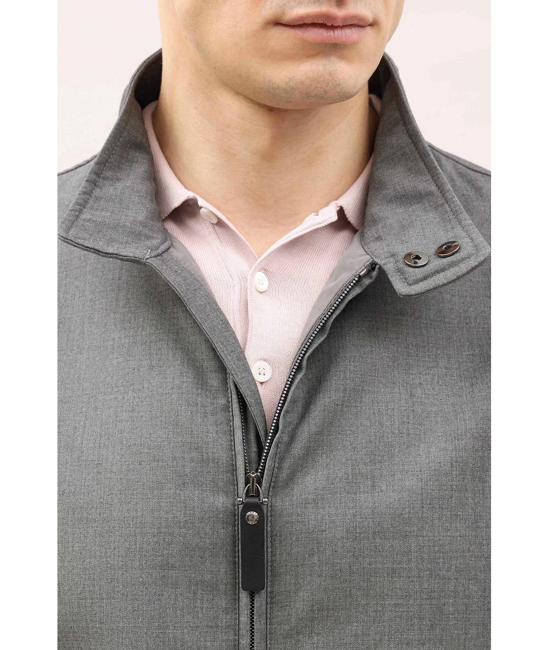 CANALI Серый полиэстеровый жилет, фото 4