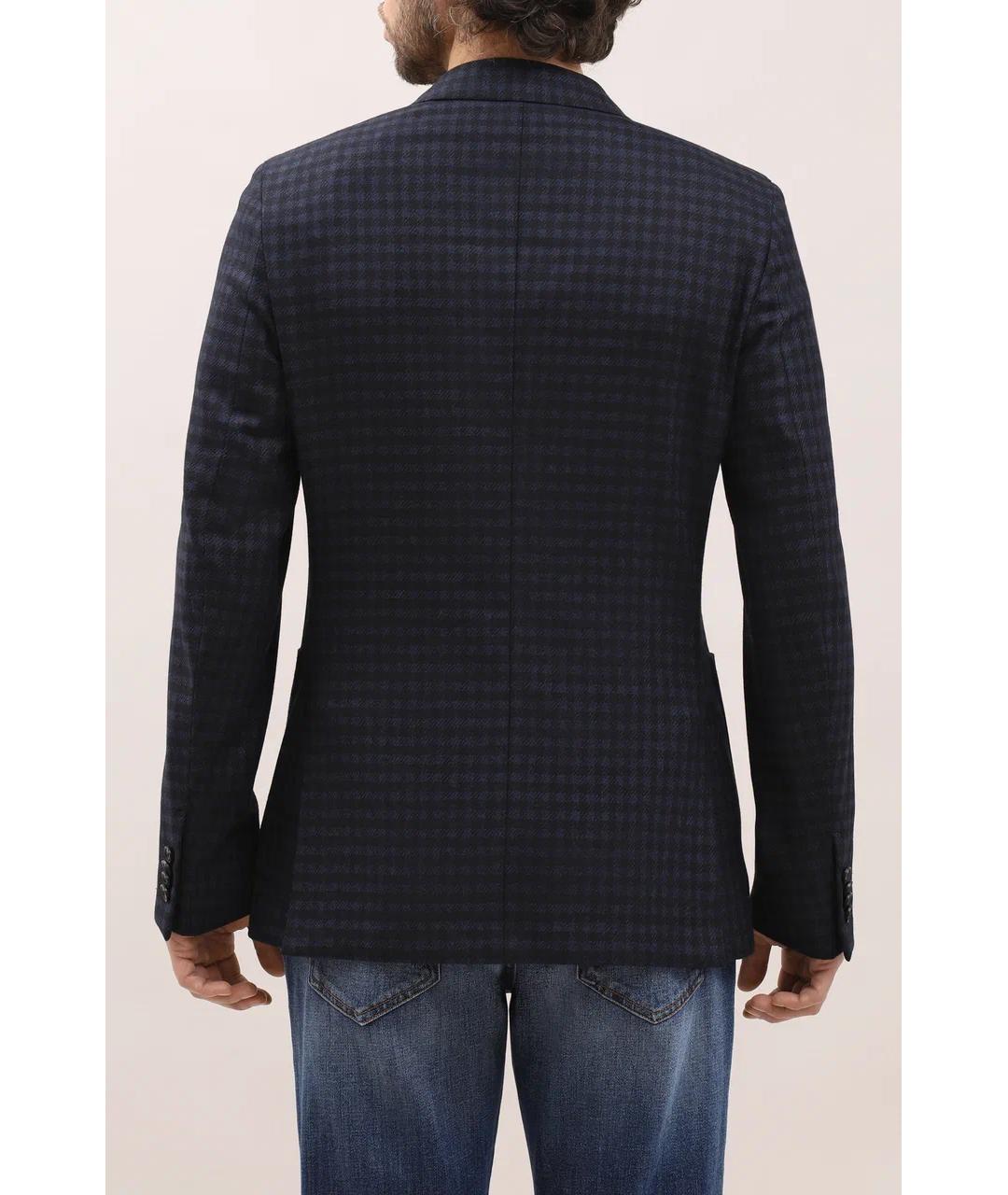 ZEGNA Темно-синий шерстяной пиджак, фото 3