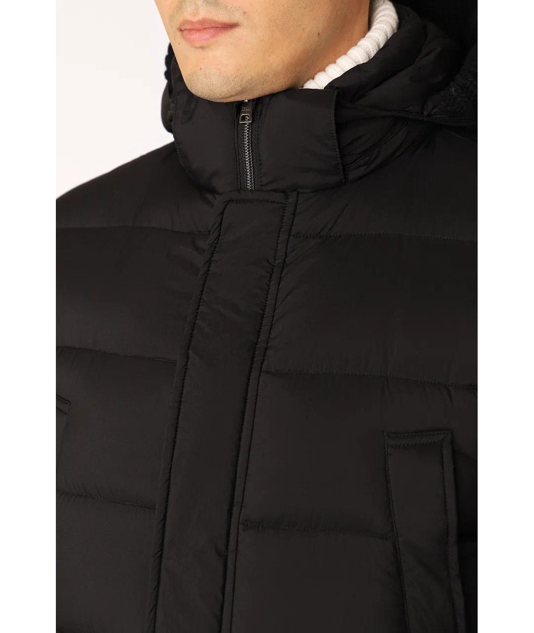 HERNO Черный полиамидовый пуховик, фото 3