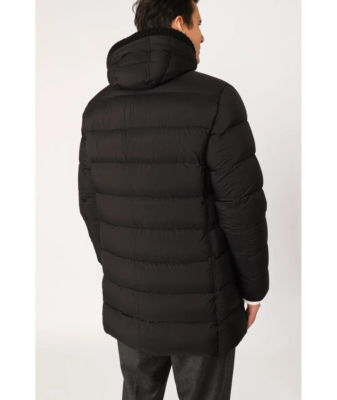 HERNO Черный полиамидовый пуховик, фото 5