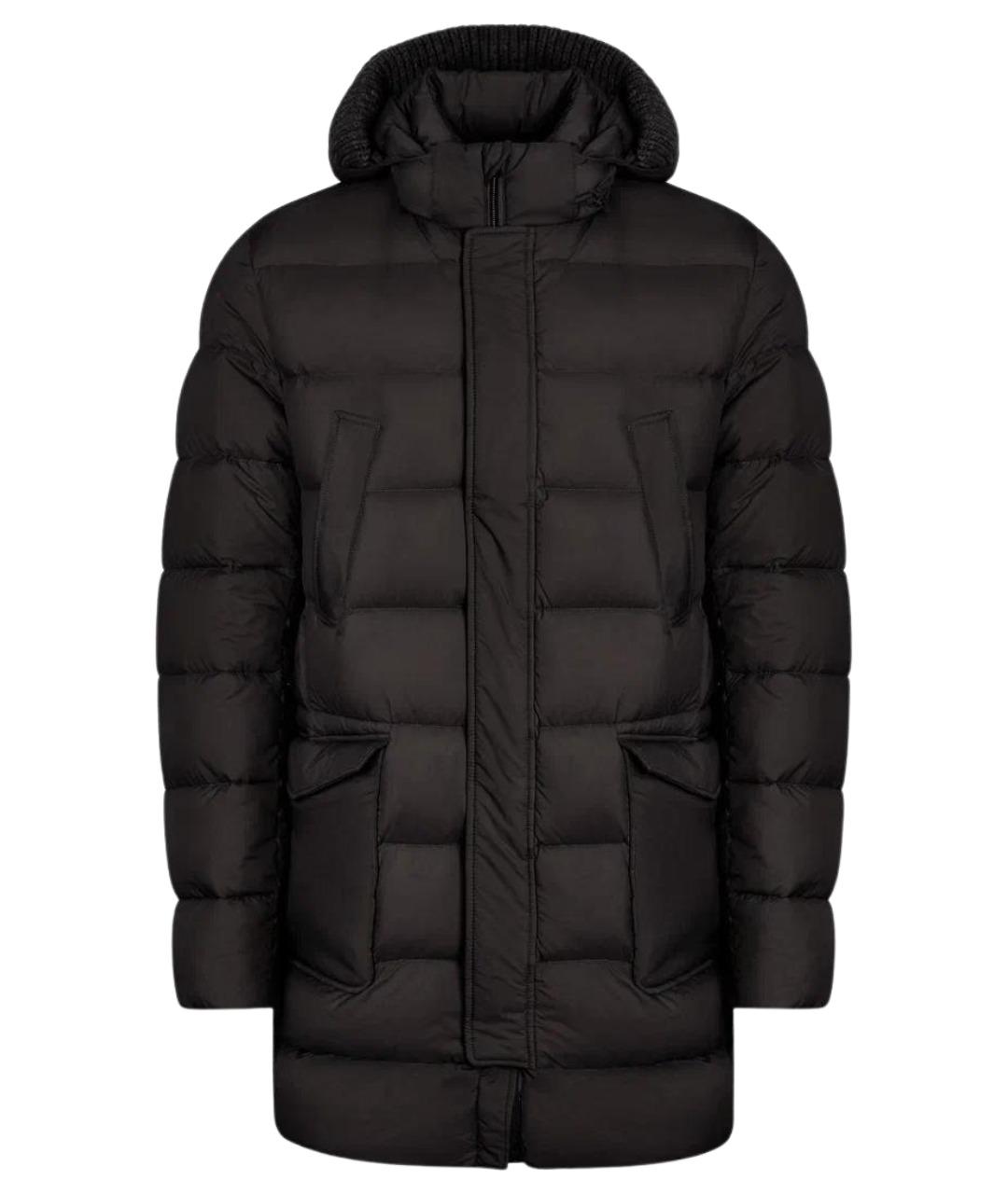 HERNO Черный полиамидовый пуховик, фото 1