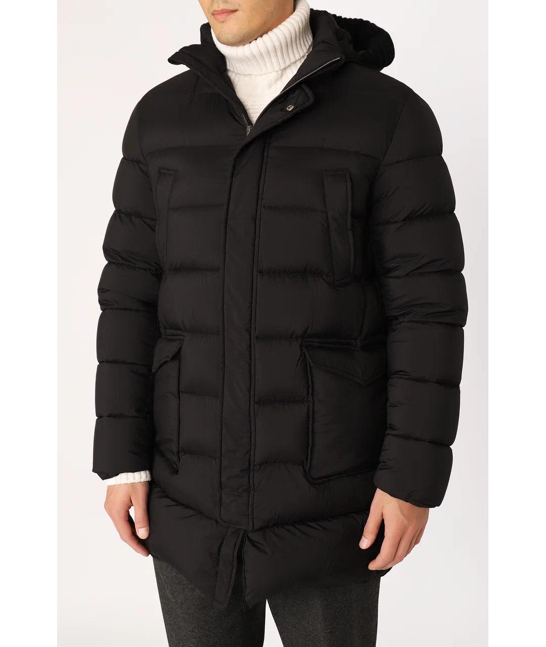 HERNO Черный полиамидовый пуховик, фото 2