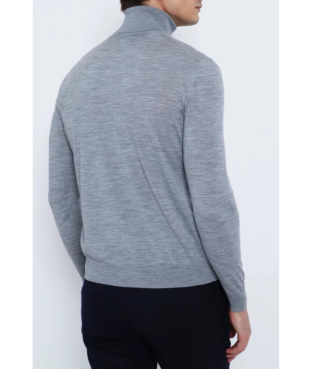 KITON Серая шерстяная водолазка, фото 4