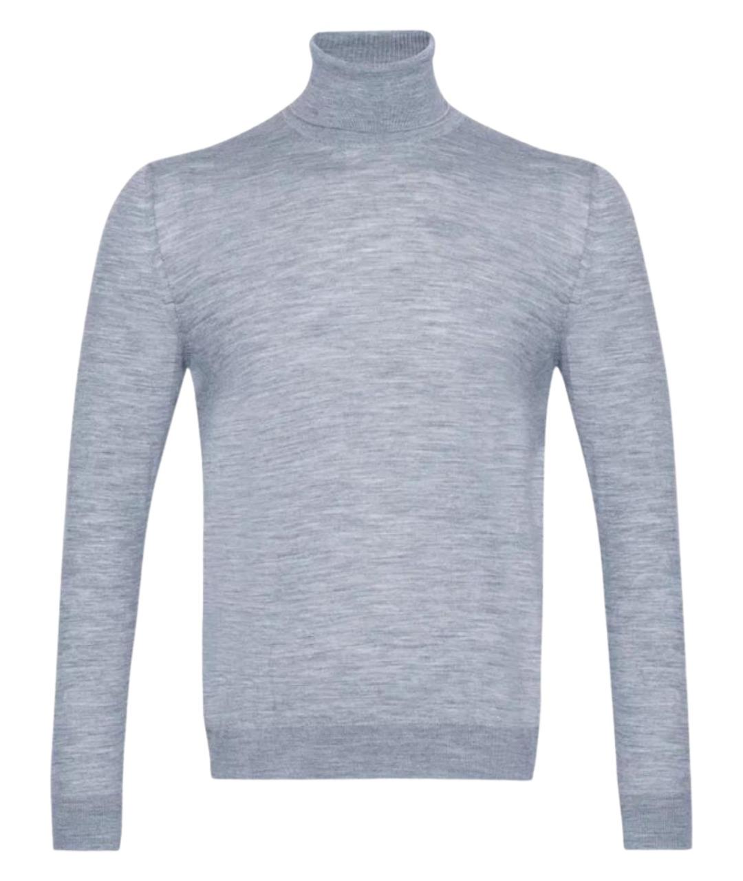 KITON Серая шерстяная водолазка, фото 1