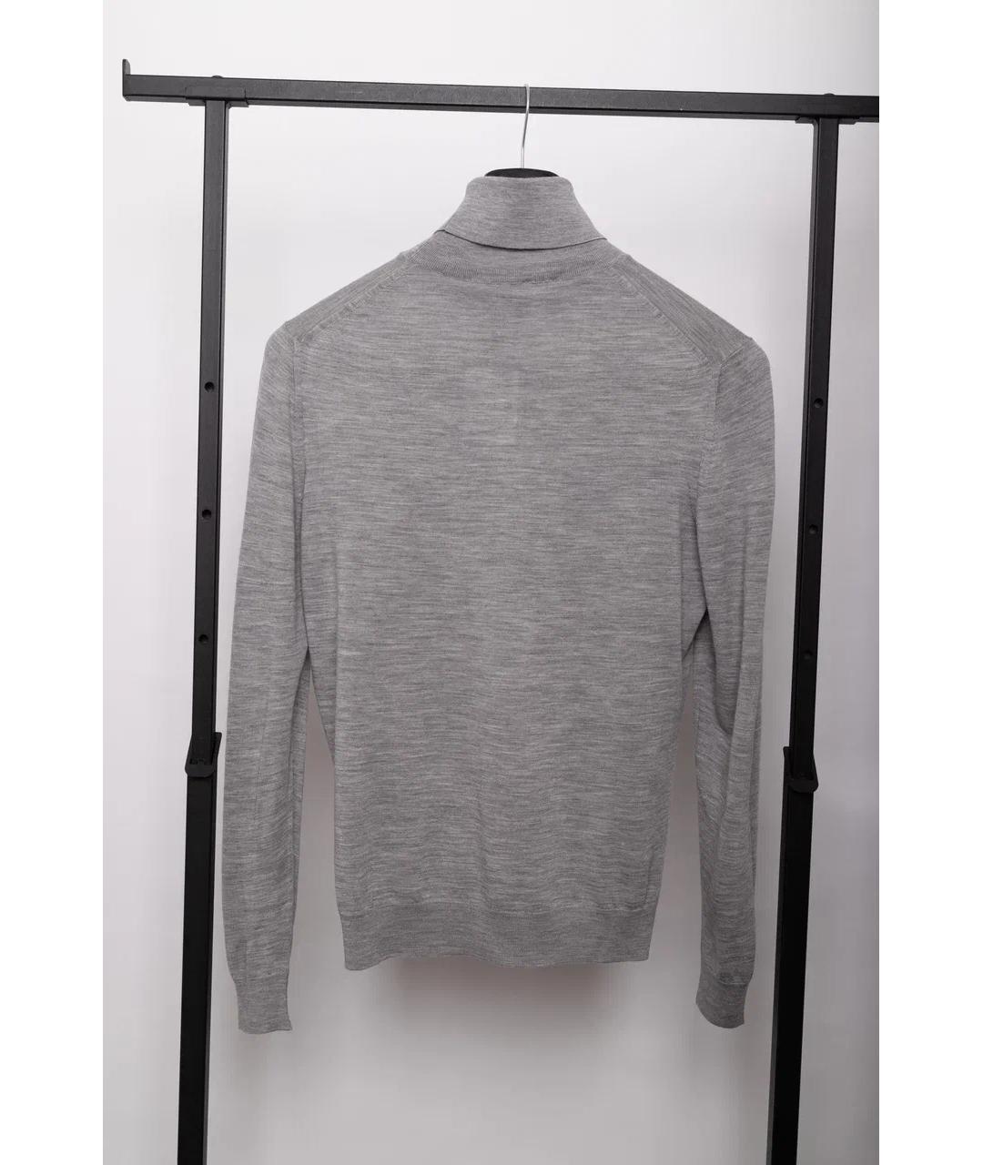 KITON Серая шерстяная водолазка, фото 7