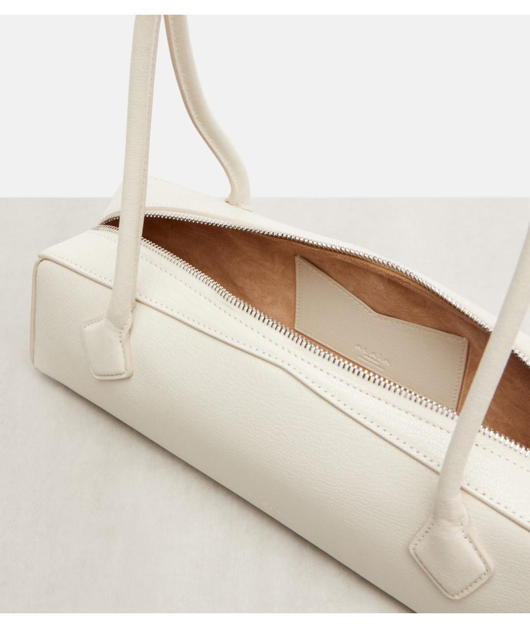 ALAIA Бежевая кожаная сумка через плечо, фото 2