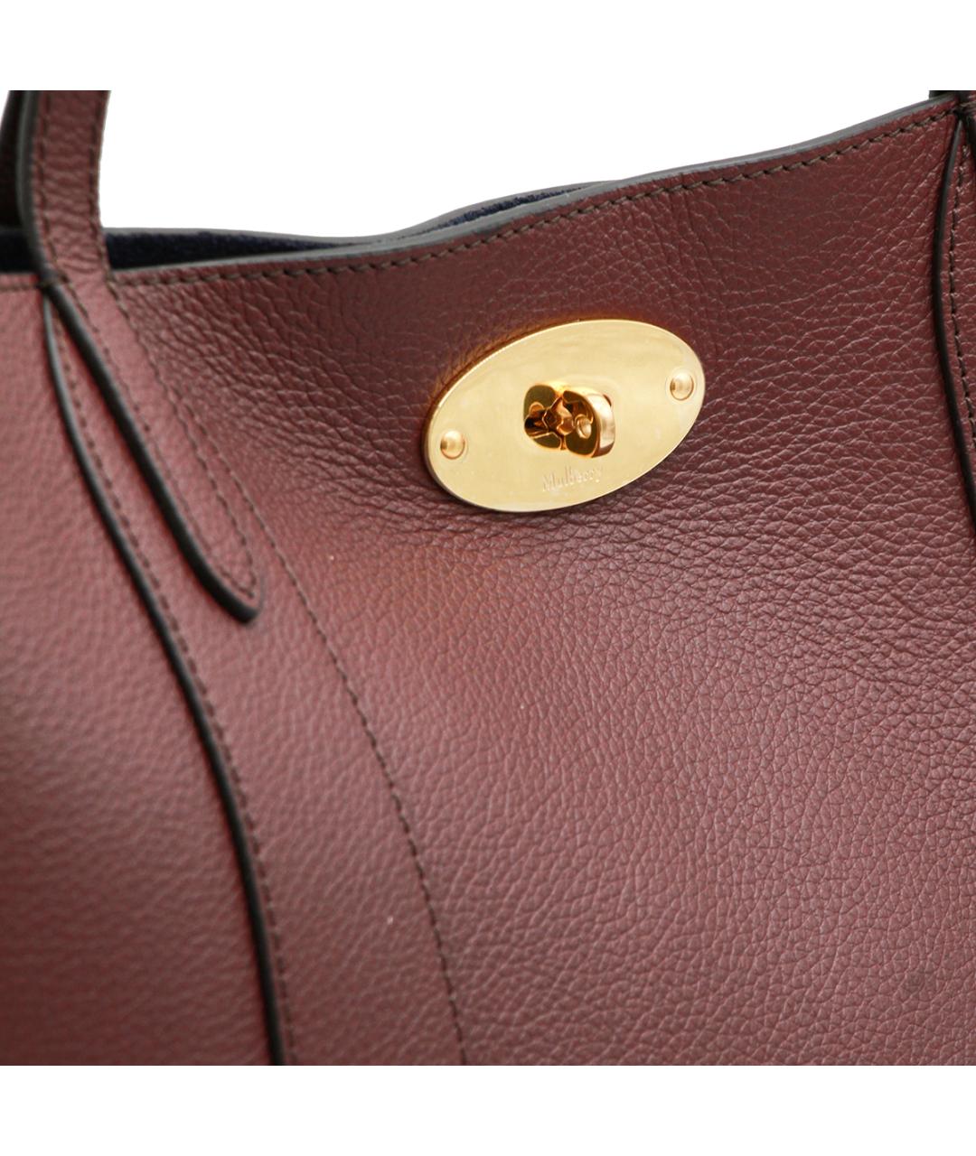 MULBERRY Бордовая кожаная сумка тоут, фото 4