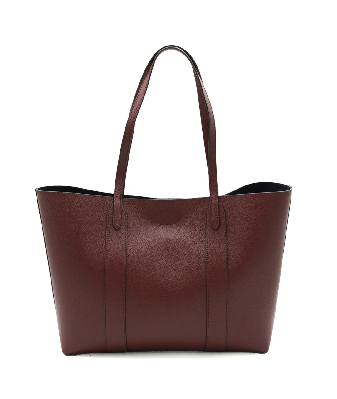 MULBERRY Бордовая кожаная сумка тоут, фото 3