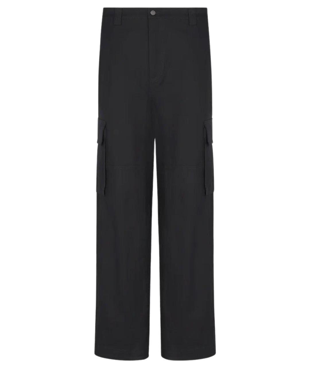 VALENTINO Черные хлопко-эластановые повседневные брюки, фото 1