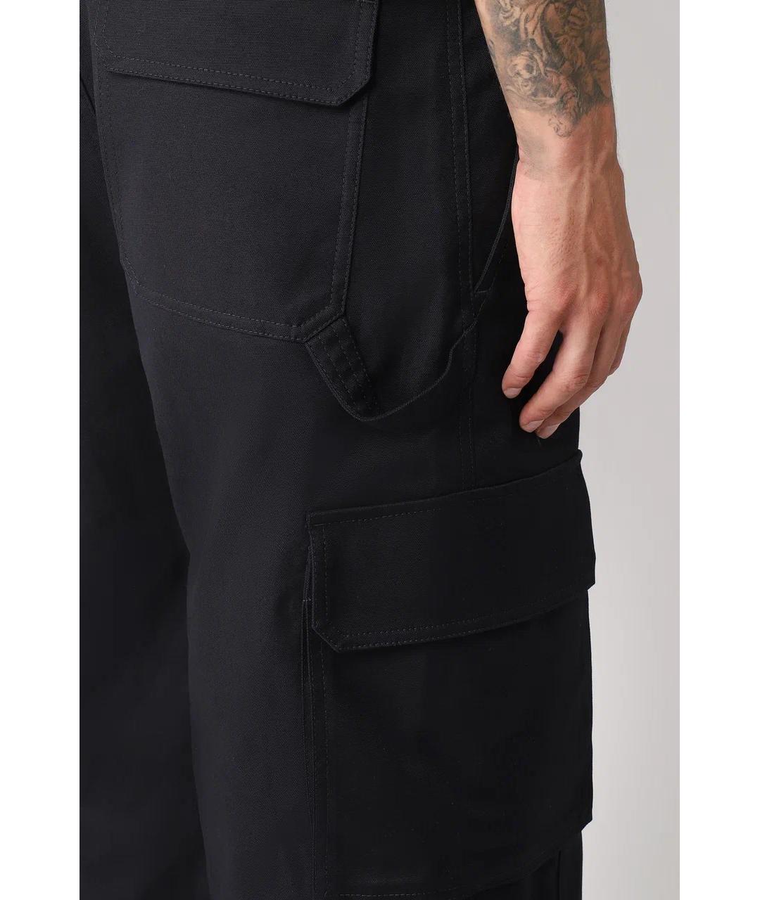 VALENTINO Черные хлопко-эластановые повседневные брюки, фото 5