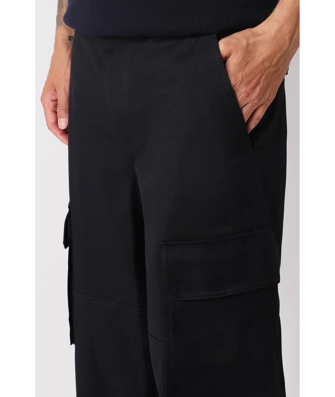 VALENTINO Черные хлопко-эластановые повседневные брюки, фото 4