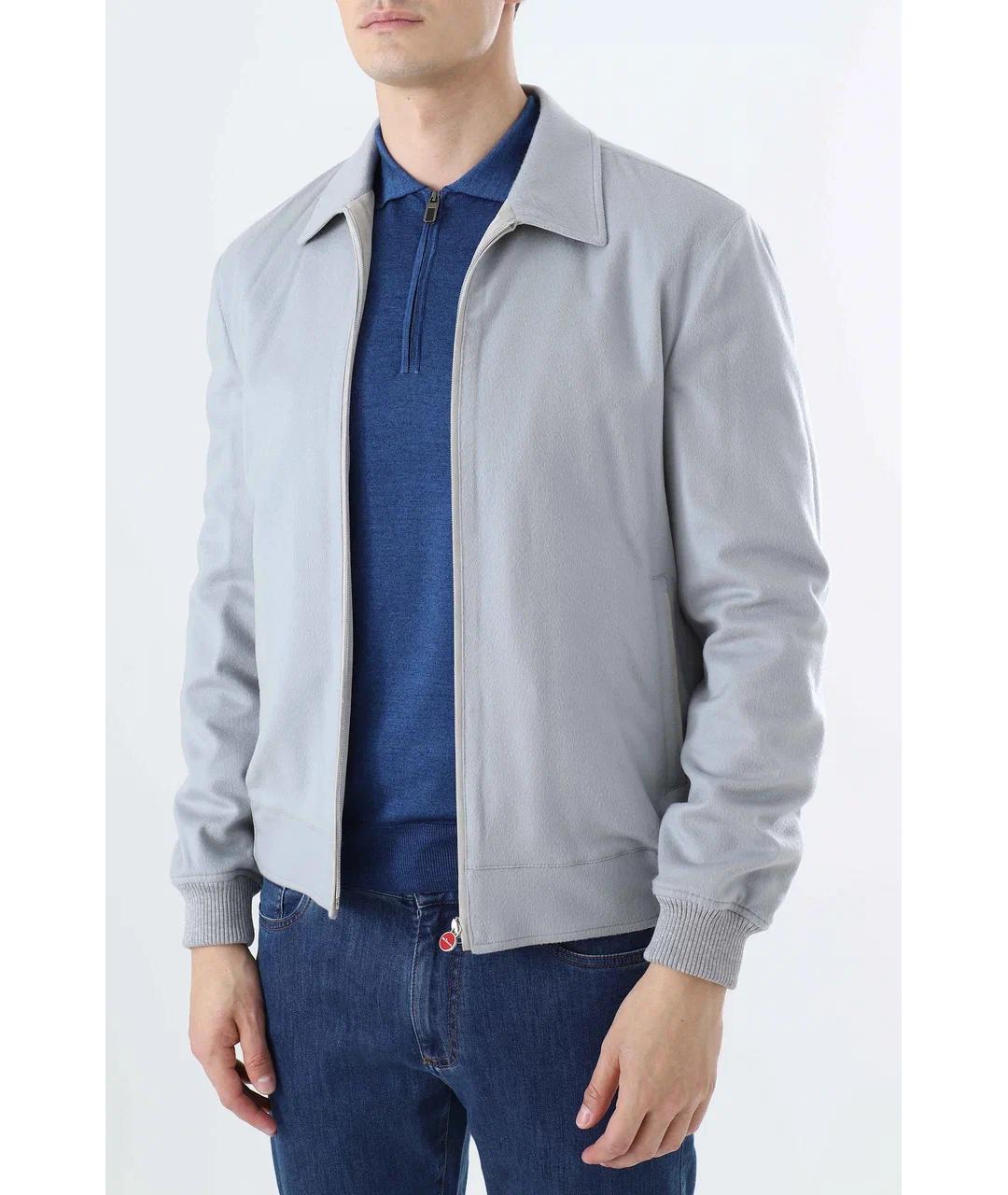 KITON Серая кашемировая куртка, фото 4