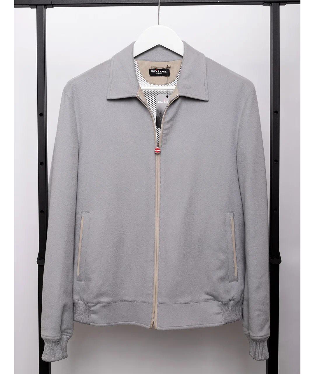 KITON Серая кашемировая куртка, фото 7