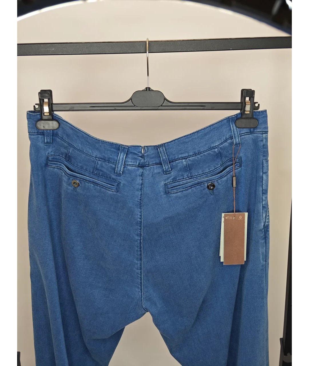 CANALI Синие прямые джинсы, фото 8