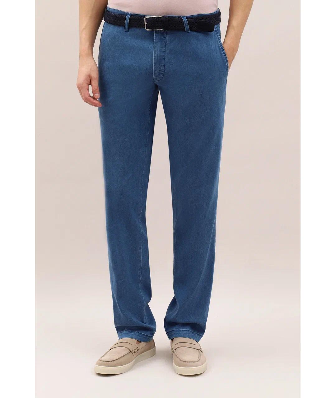 CANALI Синие прямые джинсы, фото 2