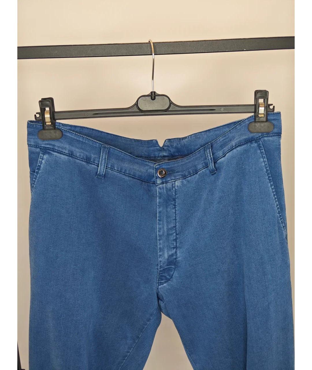 CANALI Синие прямые джинсы, фото 7
