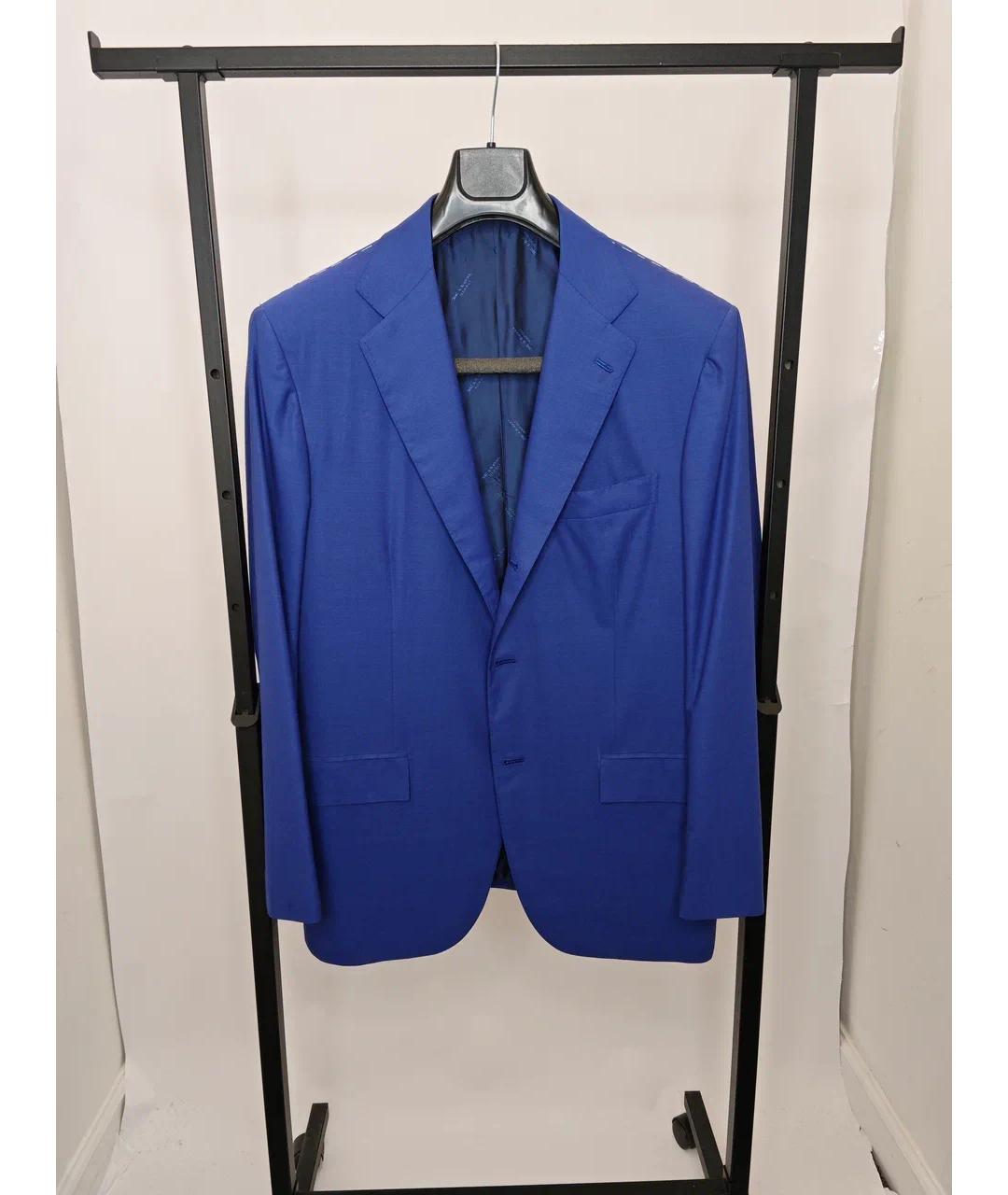 KITON Синий классический костюм, фото 7