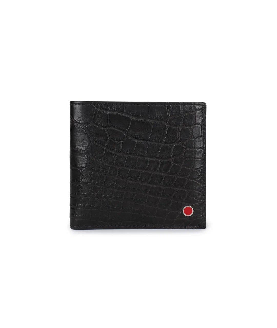 KITON Темно-синий кошелек из экзотической кожи, фото 1