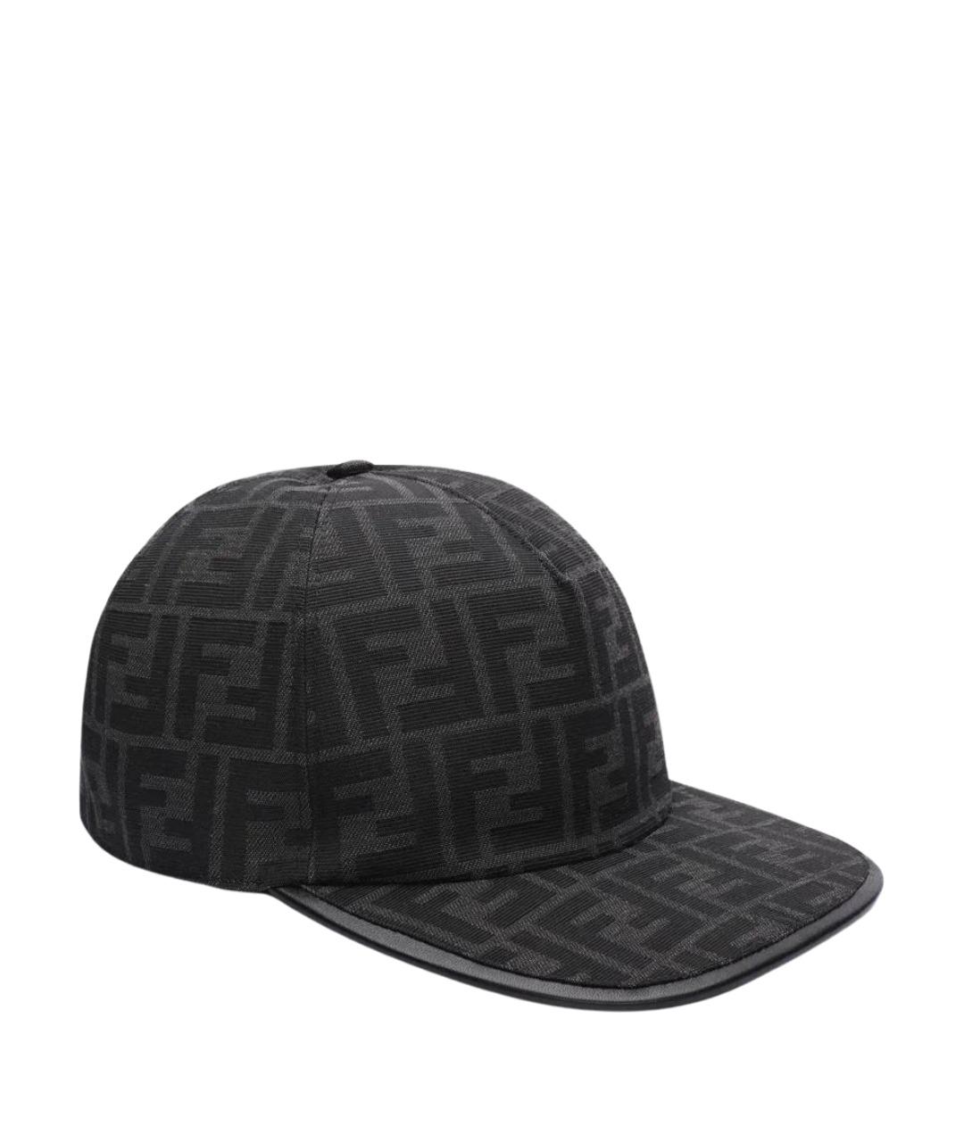FENDI Черная синтетическая кепка/бейсболка, фото 1