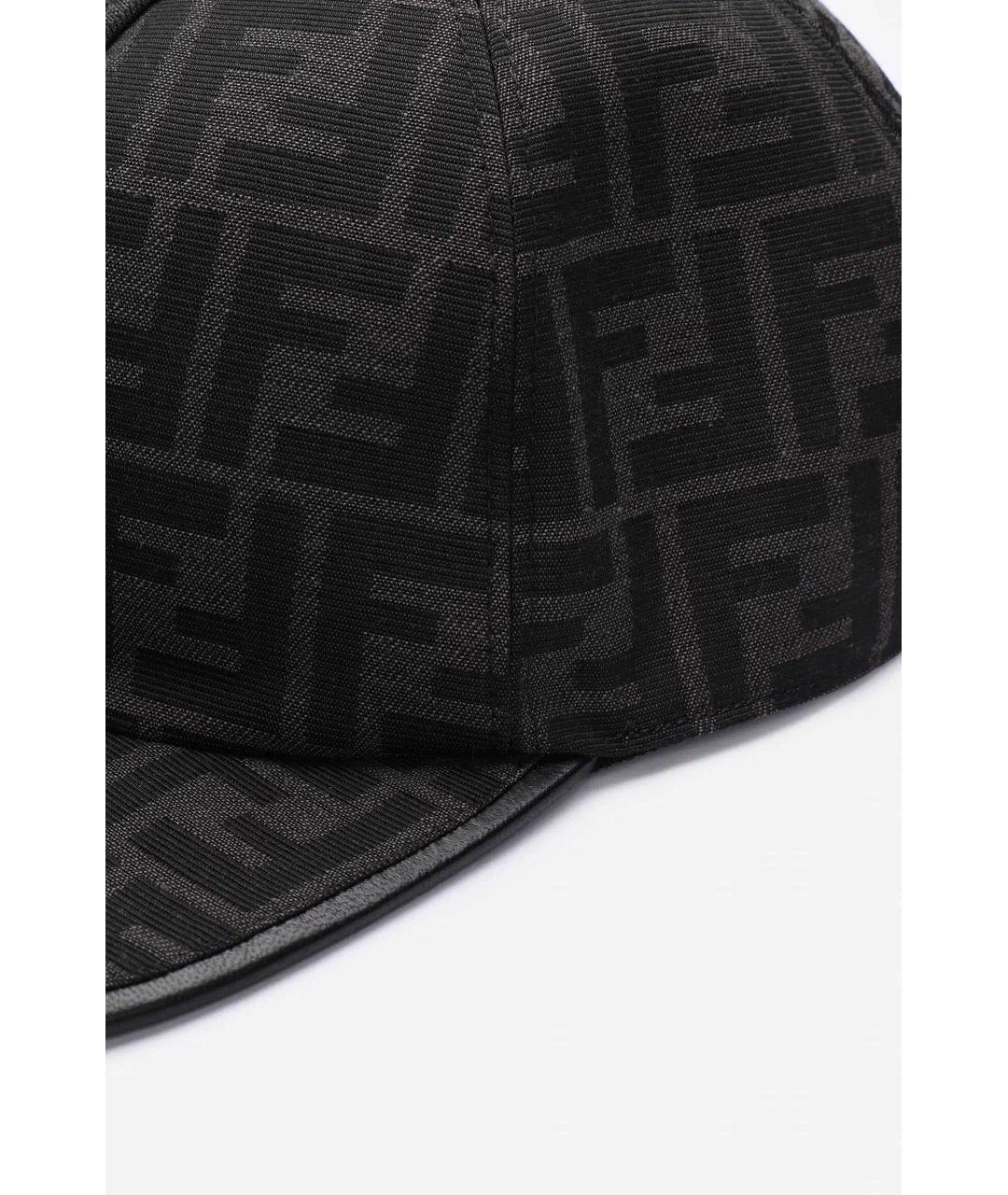FENDI Черная синтетическая кепка/бейсболка, фото 2