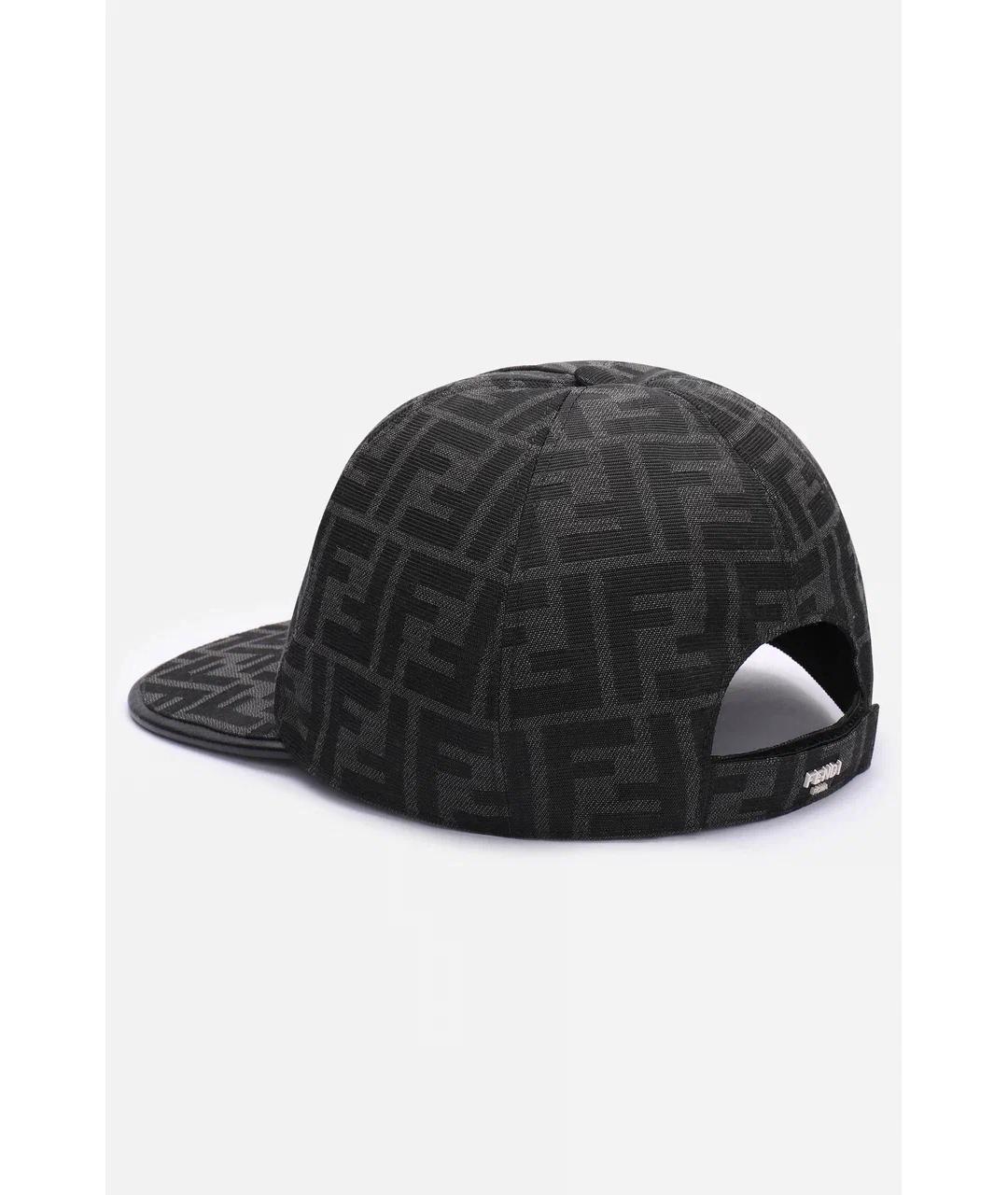 FENDI Черная синтетическая кепка/бейсболка, фото 3