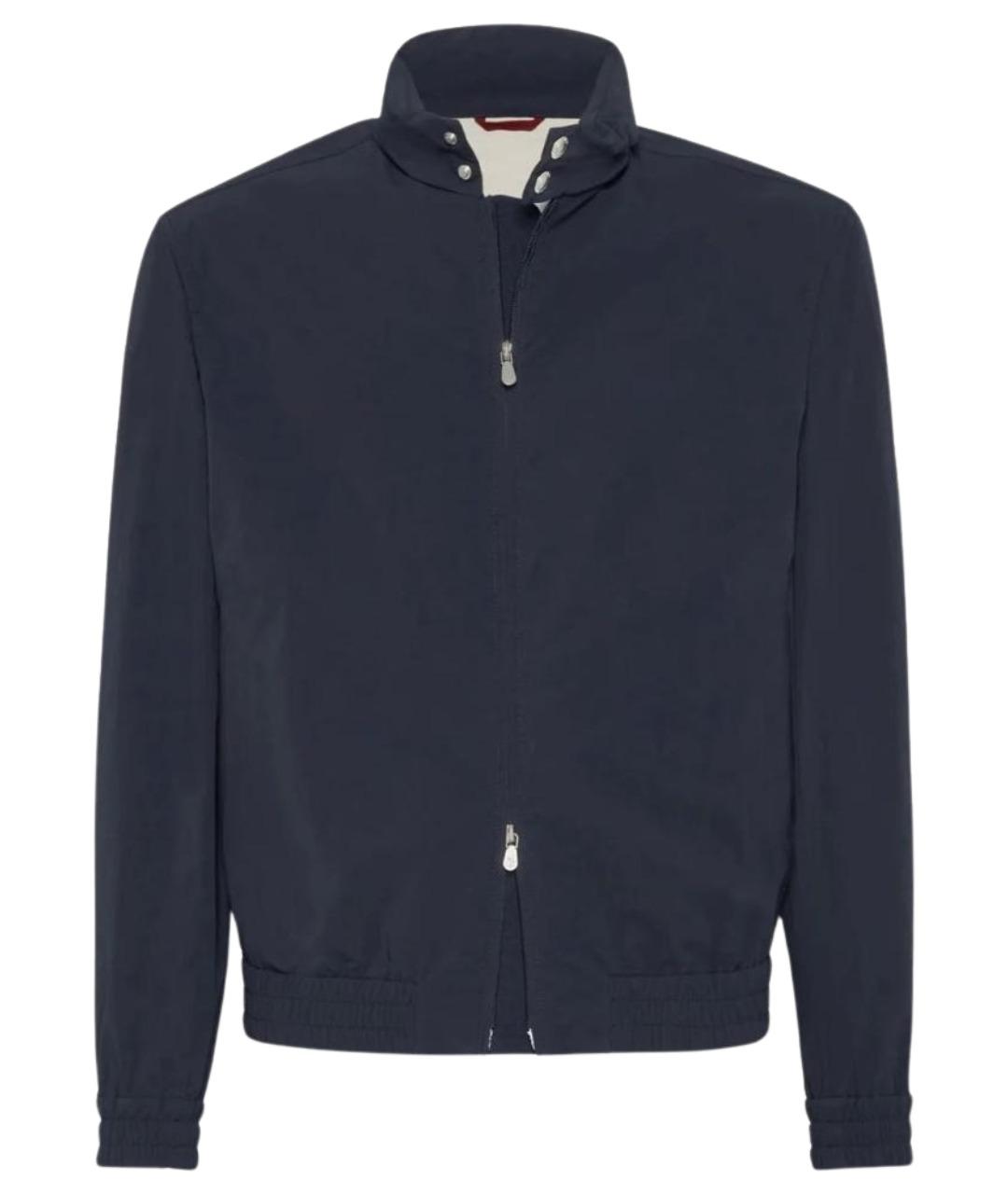 BRUNELLO CUCINELLI Темно-синяя хлопковая куртка, фото 1