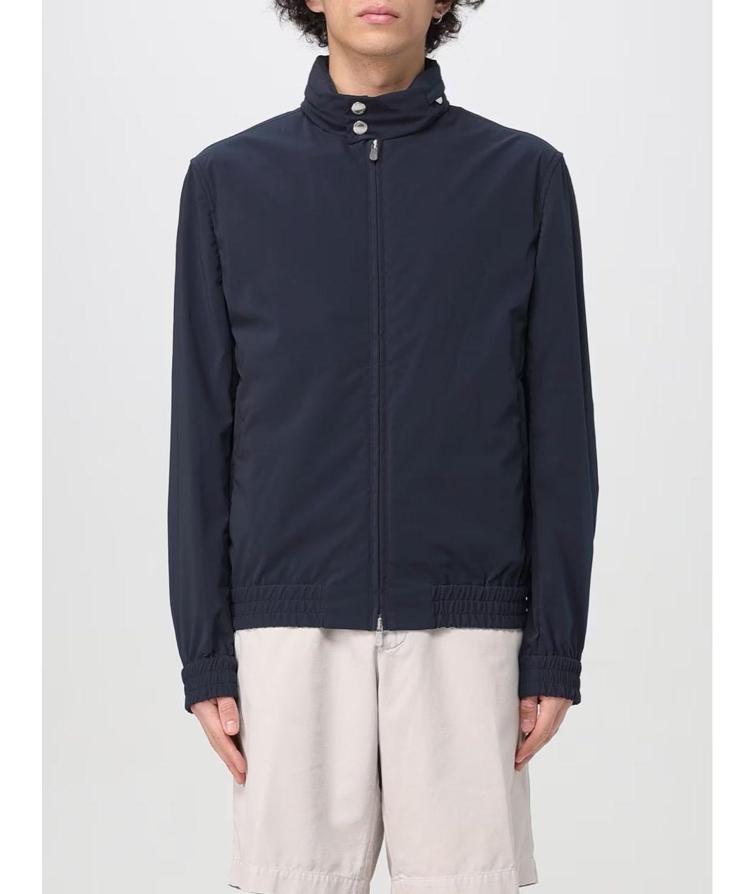 BRUNELLO CUCINELLI Темно-синяя хлопковая куртка, фото 2