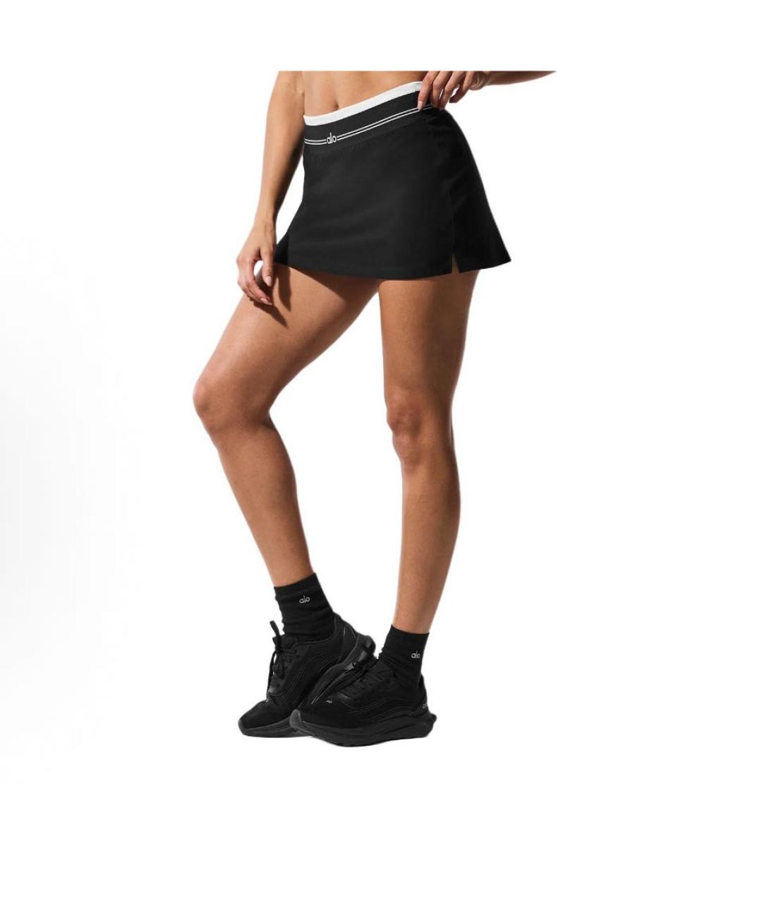 ALO YOGA Черная юбка-шорты, фото 2