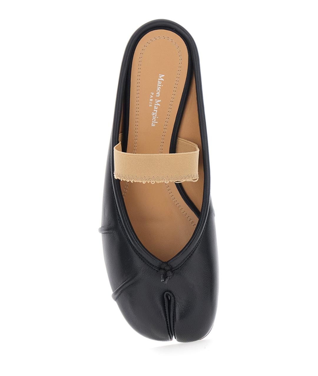 MAISON MARGIELA Черные кожаные балетки, фото 4