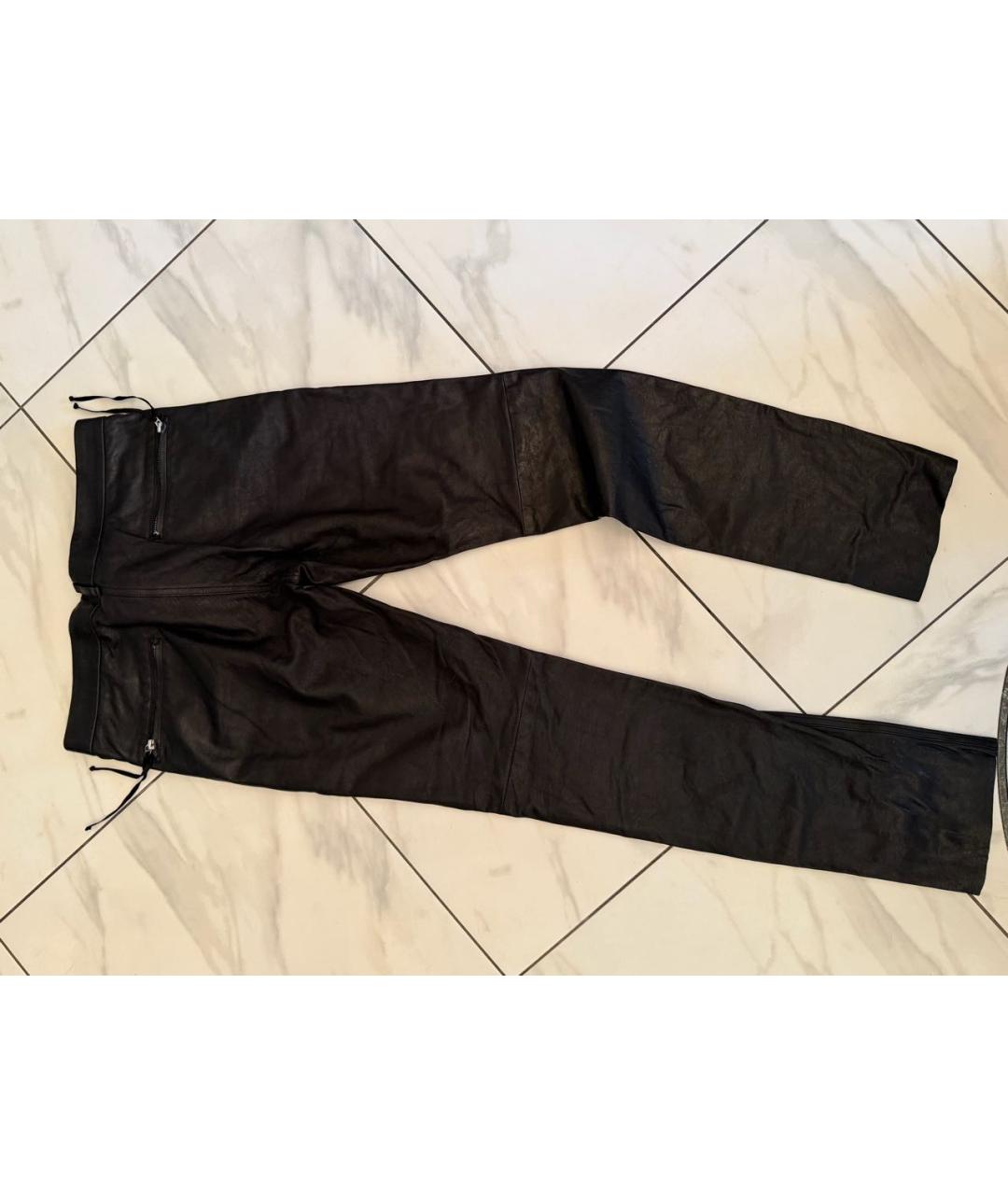 ISABEL MARANT Черные кожаные брюки узкие, фото 6