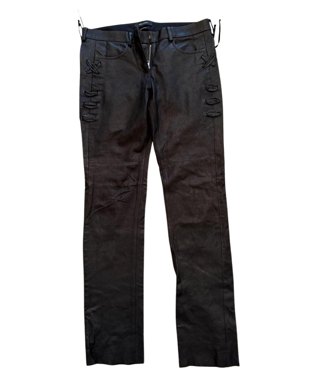 ISABEL MARANT Черные кожаные брюки узкие, фото 1