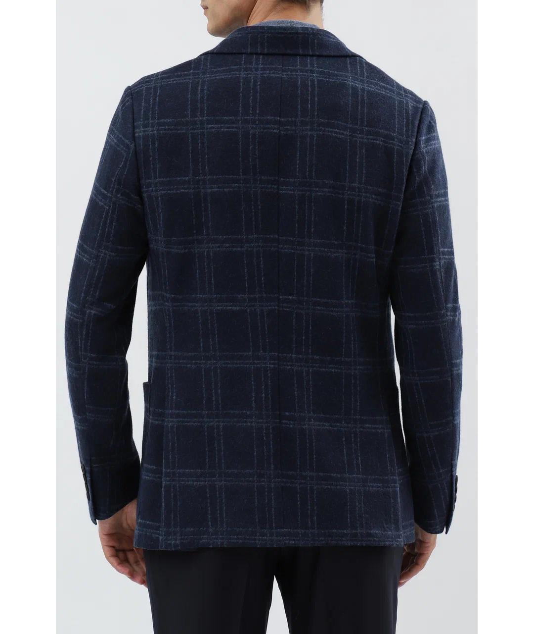 CANALI Синий хлопковый пиджак, фото 4