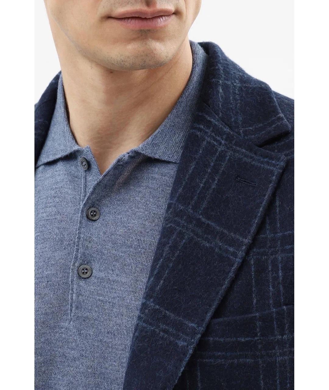 CANALI Синий хлопковый пиджак, фото 3