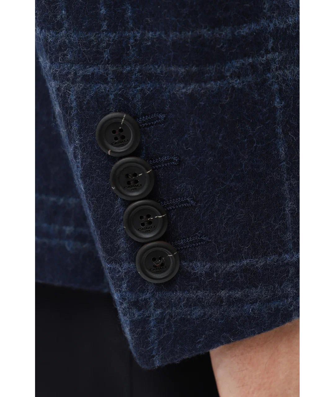 CANALI Синий хлопковый пиджак, фото 5