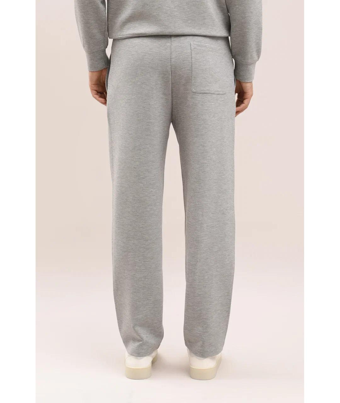 CANALI Серые вискозные повседневные брюки, фото 4