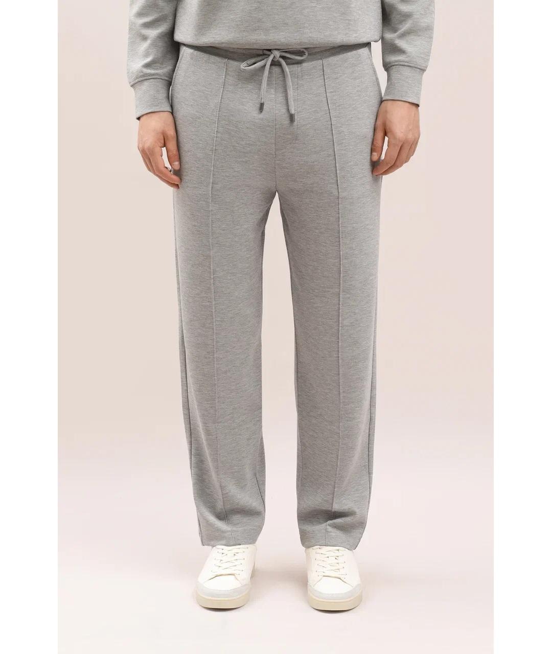 CANALI Серые вискозные повседневные брюки, фото 2