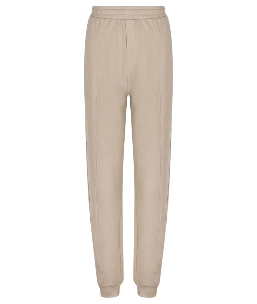 HELMUT LANG Бежевые хлопковые повседневные брюки, фото 1