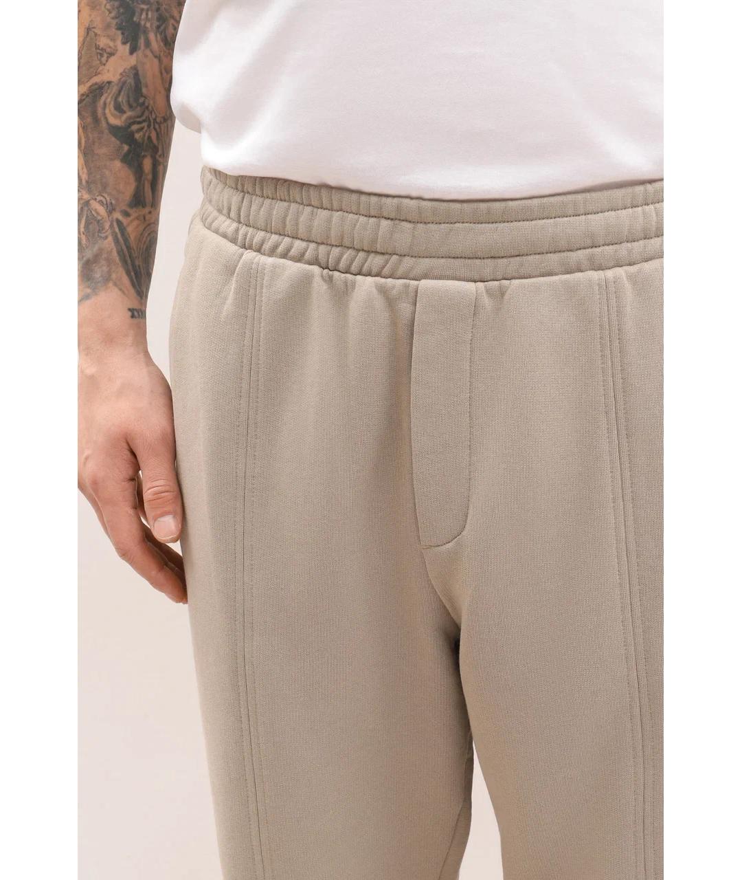 HELMUT LANG Бежевые хлопковые повседневные брюки, фото 5