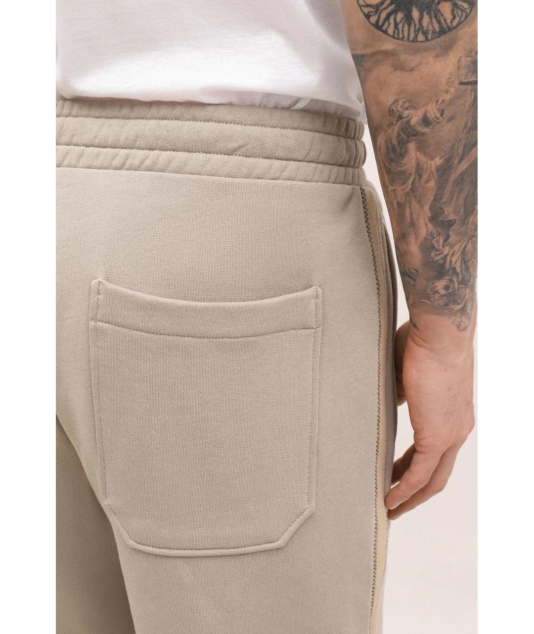 HELMUT LANG Бежевые хлопковые повседневные брюки, фото 7