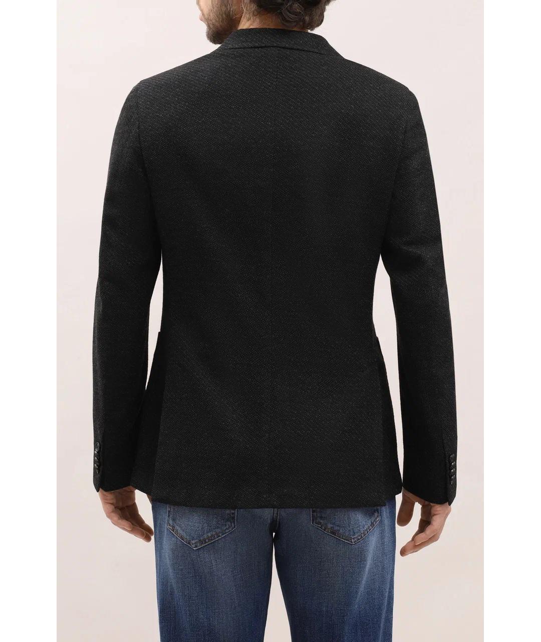 ZEGNA Черный шерстяной пиджак, фото 4