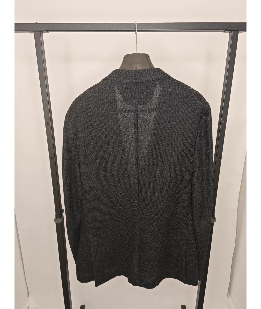 ZEGNA Черный шерстяной пиджак, фото 8