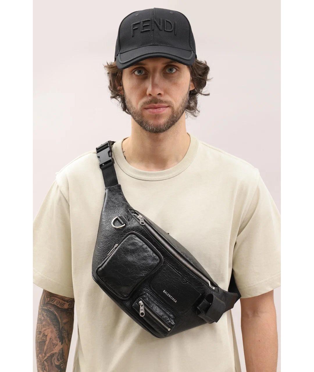 FENDI Черная хлопковая кепка/бейсболка, фото 4