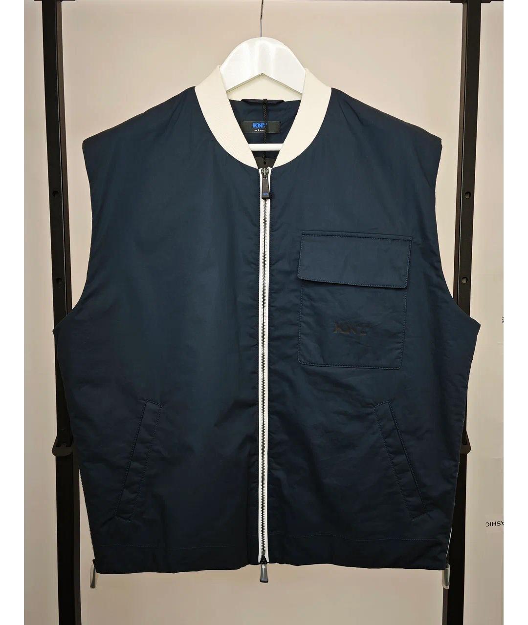 KNT Темно-синий хлопковый жилет, фото 7